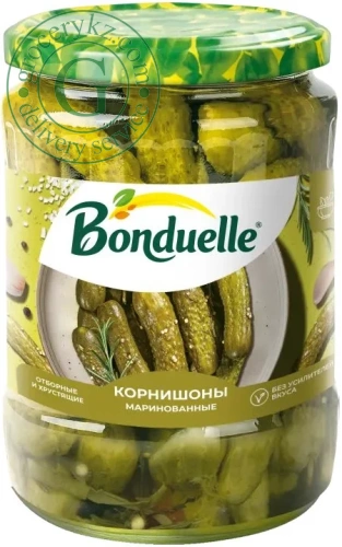Bonduelle pickled gherkins, 580 ml
