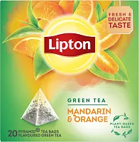 Lipton green tea, tangerine and orange, 20 pyramids