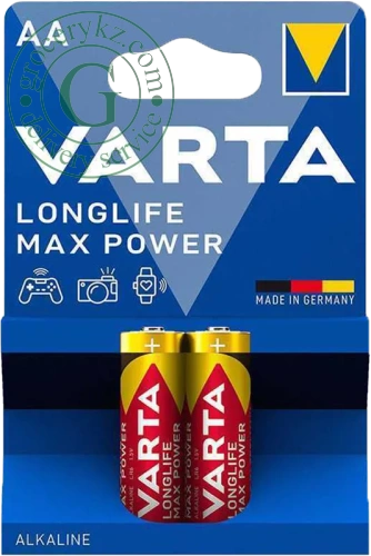 Varta Longlife Max Power AA batteries, 2 pc