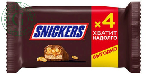 Snickers Multipack (4 in 1) chocolate bars, 160 g