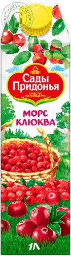 Sady Pridonia cranberry juice, 1 l Sady Pridonia cranberry juice, 1 l