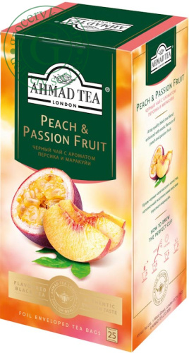 Ahmad Peach & Passion Fruit black tea, 25 bags