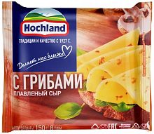 Hochland processed cheese in slice, with mushrooms, 150 g