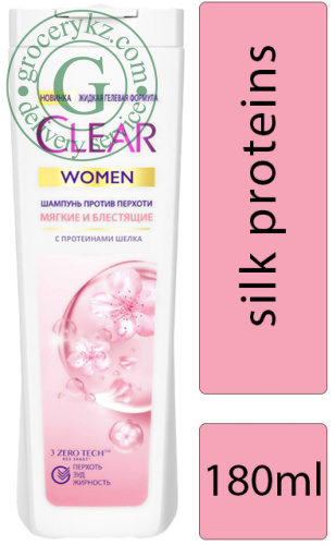 Clear Women shampoo, silk proteins, 180 ml