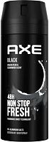 Axe men deodorant, black, spray, 150 ml