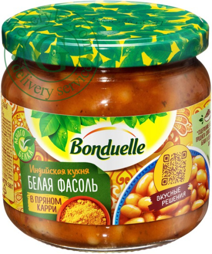 Bonduelle white beans in curry sauce, 360 g