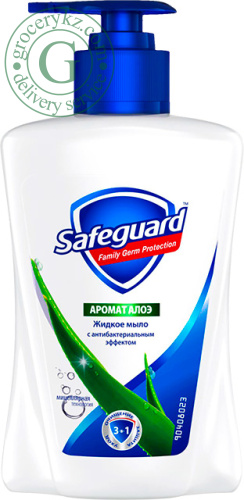 Safeguard classic antibacterial liquid soap, aloe, 225 ml