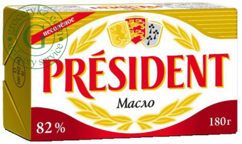 President unsalted butter, 82%, 180 g