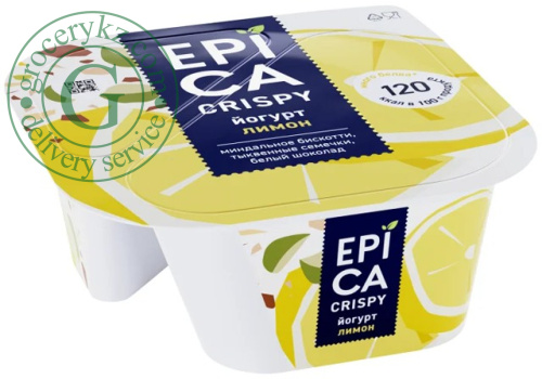 Epica Crispy yogurt, lemon, 140 g