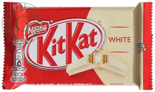 KitKat chocolate bar, white, 41.5 g