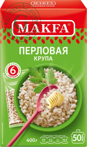 Makfa pearl-barley in bags, 6 bags, 400 g