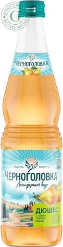 Chernogolovka sparkling drink, pear, 0.5 l (glass)
