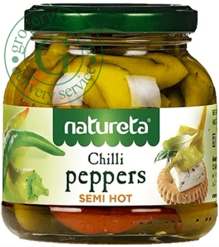 Natureta canned chili peppers, semi hot, 260 g