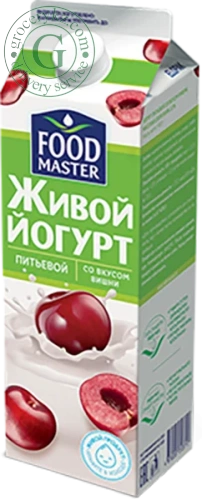 Foodmaster drinking live yogurt, cherry, 900 g