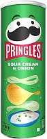 Pringles potato chips, sour cream and onion, 165 g
