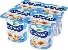 Nezhnyi yogurt with peach juice, 1.2%, 4 in 1, 400 g