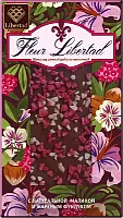 Fleur Libertad milk handmade chocolate, raspberries and roasted hazelnuts, 80 g