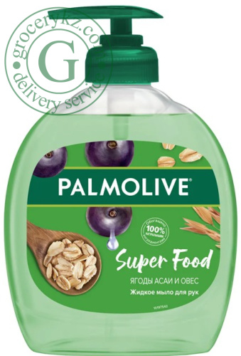 Palmolive Super Food moisturizing liquid soap, Asai berries and oat, 300 ml