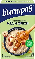 Nestle Bystrov instant oatmeal, honey and nuts, 6 packs, 240 g