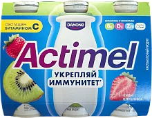 Actimel yogurt, drinking, kiwi and strawberry, 2.5%, 570 g