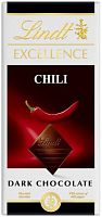Lindt Excellence dark chocolate, chili, 100 g