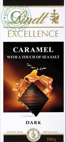 Lindt Excellence dark chocolate, caramel and sea salt, 100 g