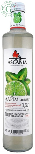 Ascania carbonated drink, lime and mint, 0.5 l