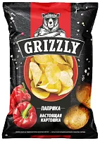 Grizzly potato chips, paprika, 60 g