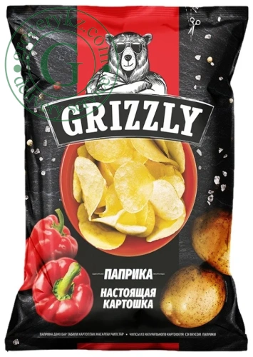 Grizzly potato chips, paprika, 60 g