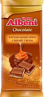 Albeni chocolate bar, caramel cream, 85 g