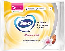 Zewa moist toilet paper, almond milk, 42 count