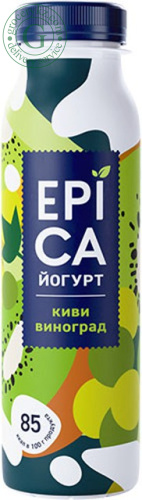 Epica drinking yogurt, kiwi and grapes, 260 g