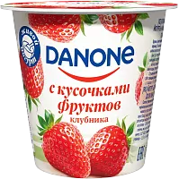 Danone yogurt, strawberries, 110 g
