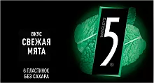 Wrigley's 5 gum, fresh mint, 6 sticks, 15.6 g