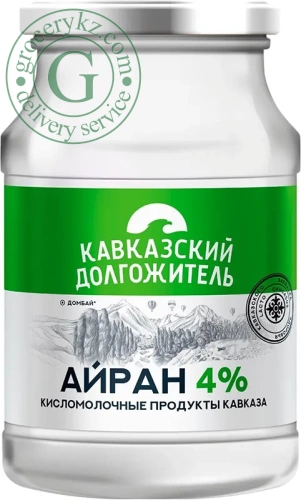 Kavkazskiy Dolgozhitel ayran, 4%, 900 g