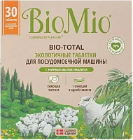 BioMio Bio-Total dishwasher tablets, eucalyptus essential oil, 30 tablets