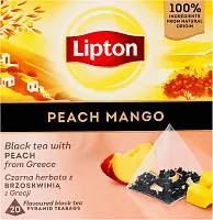 Lipton black tea, peach and mango, 20 pyramids