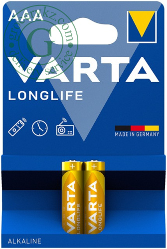 Varta Longlife AAA batteries, 2 pc
