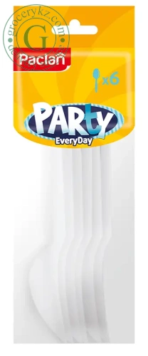 Paclan Party Everyday disposable plastic spoons, 6 pc