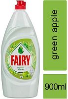 Fairy dish washing liquid dish soap, green apple, 900 ml