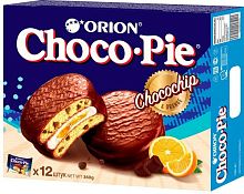 Orion Choco-Pie cake (12 in 1), chocochip and orange , 360 g