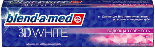Blend-a-med 3D White toothpaste, invigorating freshness, 100 ml