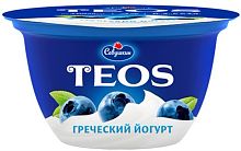 TEOS greek yogurt, blueberry, 2%, 140 g