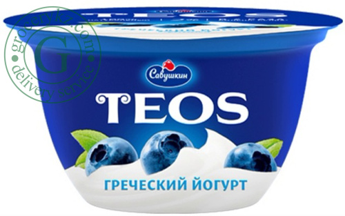 TEOS greek yogurt, blueberry, 2%, 140 g