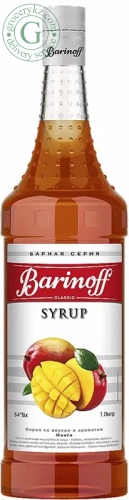 Barinoff beverage syrup, mango, 1 l