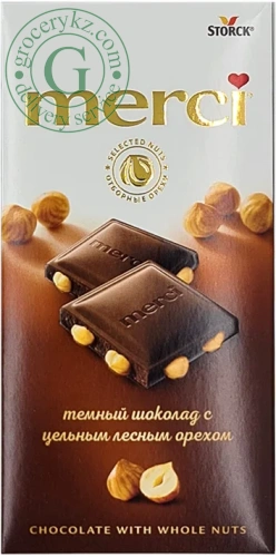 Merci dark chocolate, whole hazelnut, 100 g