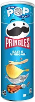 Pringles potato chips, salt & vinegar, 165 g