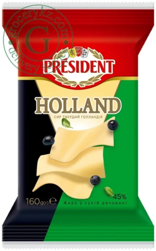 President Holland hard cheese, 160 g