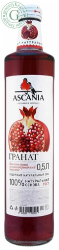 Ascania carbonated drink, pomegranate, 0.5 l