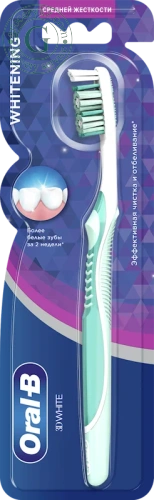 Oral-B toothbrush, medium, 3d whitening, 1 pc